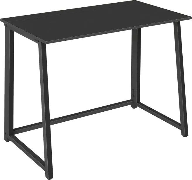Set do pracovne ZARIMO stôl 80x40 cm, čierna + kreslo AVOLA VELVET, krémové