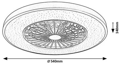 Rabalux DALFON2 LED stropné svietidlo s ventilátorom 71334