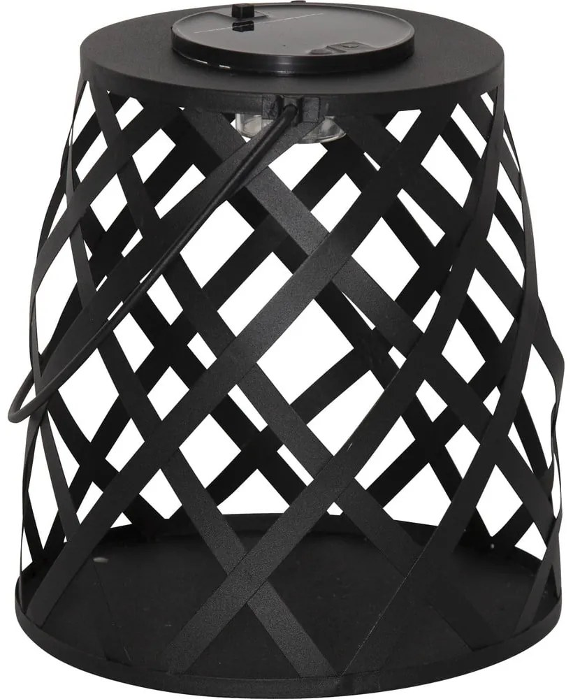 Čierny LED lampáš Star Trading Calabria, výška 20 cm