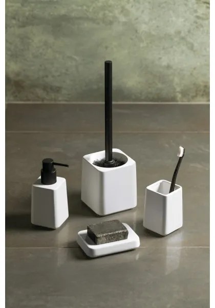 Sapho - Kúpeľňová sada 4 ks biela/čierna