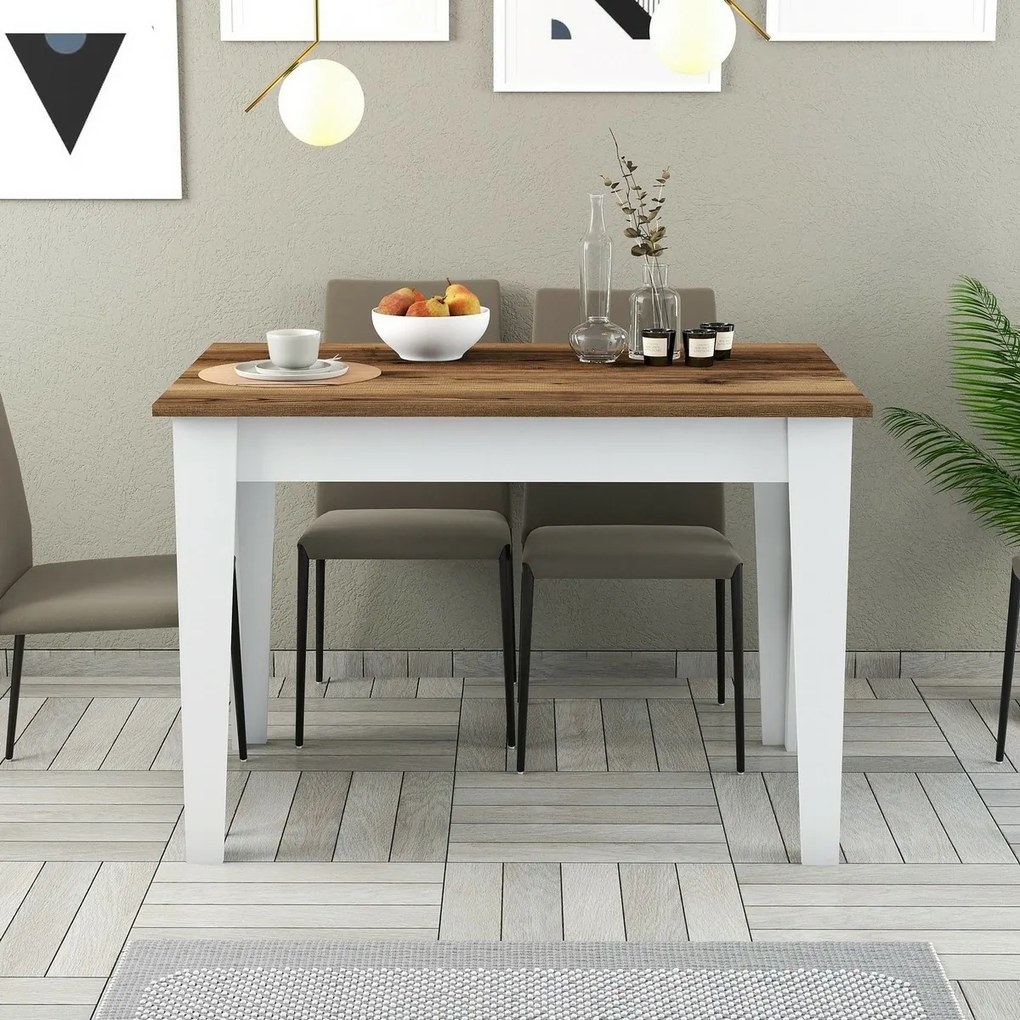 Jedálenský stôl Kiev White and Walnut