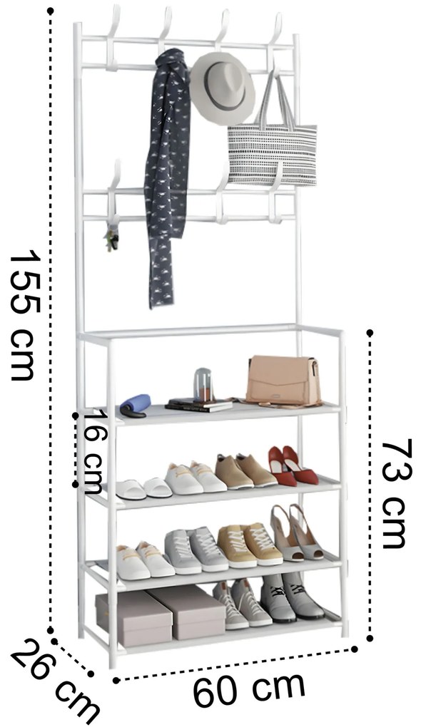 Predsieňový vešiak HANI biely