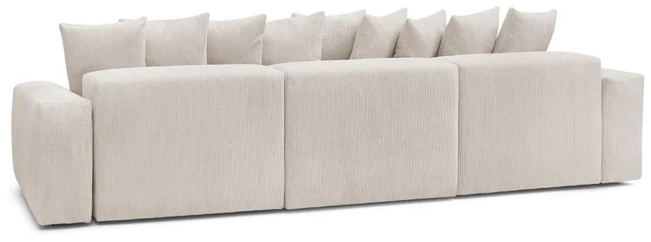 Krémová menčestrová rohová pohovka Voltaire – Bobochic Paris