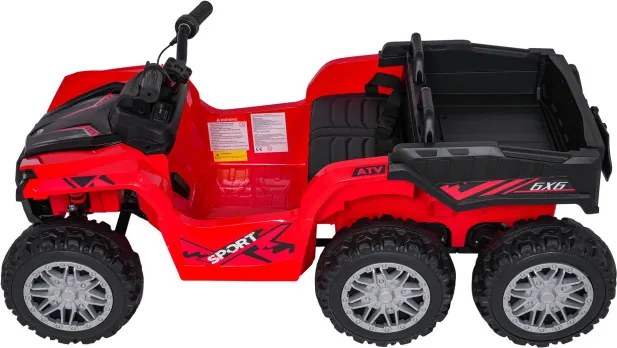 Elektrická štvorkolka Quad Sport TX 4 × 4 červená