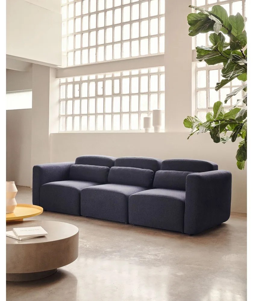 Tmavomodrá pohovka 263 cm Neom – Kave Home