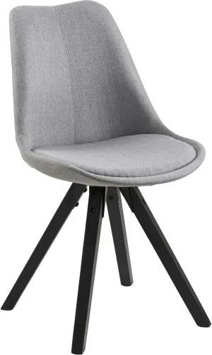 Jídelní židle Damian, látka, světle šedá/tmavé dřevo SCHDN0000064820S SCANDI+