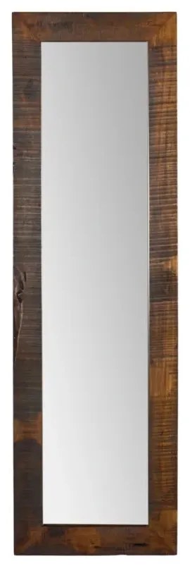 furniture-nabytek.cz - Masivní zrcadlo z akáciového dřeva, lakované, hnědé – 45×3×150 cm
