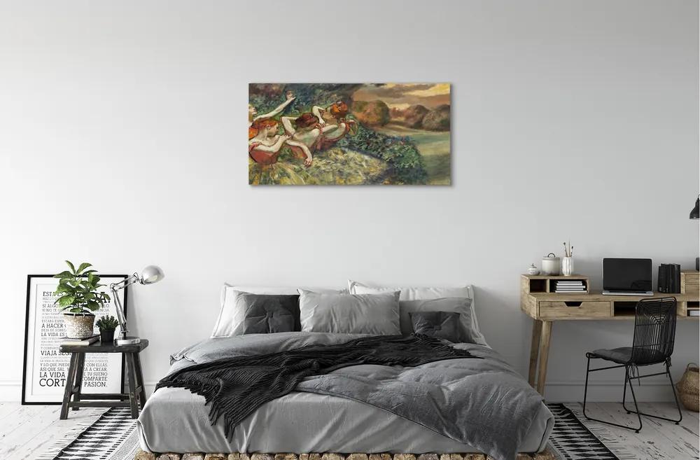 Obraz canvas Balerínky tanec v lese 125x50 cm