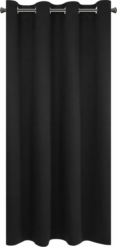 KRÁTKY ZATEMŇOVACÍ ZÁVES NA KRÚŽKOCH LOGAN 140X175 CM ČIERNA
