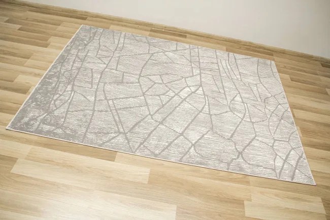 Koberec Opal F438A sivý / strieborný / krémový