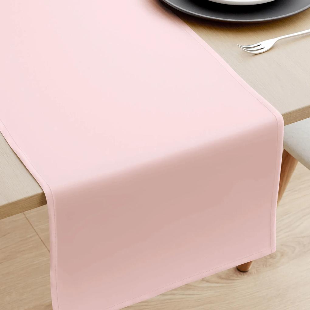 Goldea behúň na stôl 100% bavlnené plátno - púdrovo ružový 20x160 cm