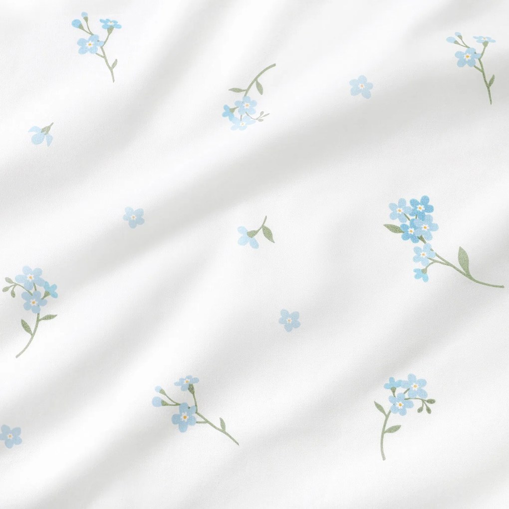 Goldea oválny obrus 100% bavlnené plátno - nezábudky 120 x 200 cm