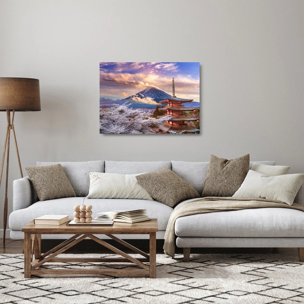 Sklenený obraz - Hora Fuji (70x50 cm)