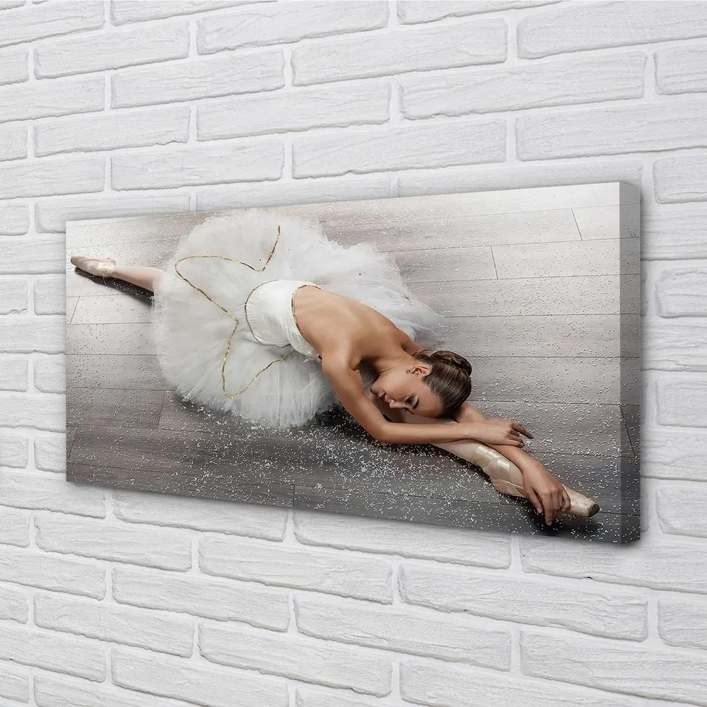 Obraz canvas Žena biele balerína šaty 120x60 cm