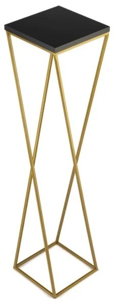 Stojan na kvety LOFT 100x24 cm zlatá/čierna