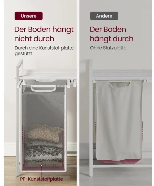 Kôš na bielizeň s policou BLH201W01