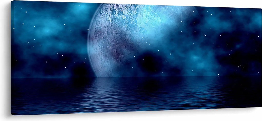 Obraz Mesiaca nad hladinou mora (120x50 cm)