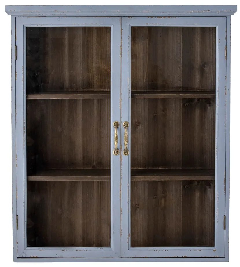 Modrá závesná vitrína z jedľového dreva 81x91 cm Hazem – Bloomingville