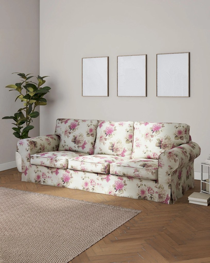 Poťah na sedačku Ektorp (nerozkladá sa, pre 3 osoby) farba produktu viacfarebná látka vzorované
