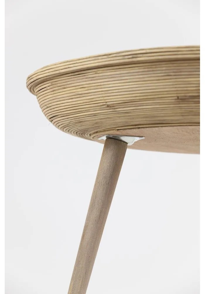 Ratanové okrúhle odkladacie stolíky v súprave 2 ks ø 56 cm Colon – Light &amp; Living