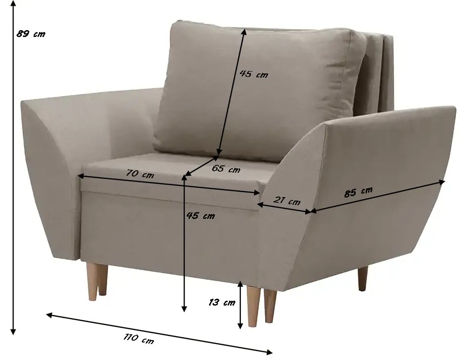 Kreslo ALEX s funkciou spania Tyrkysový