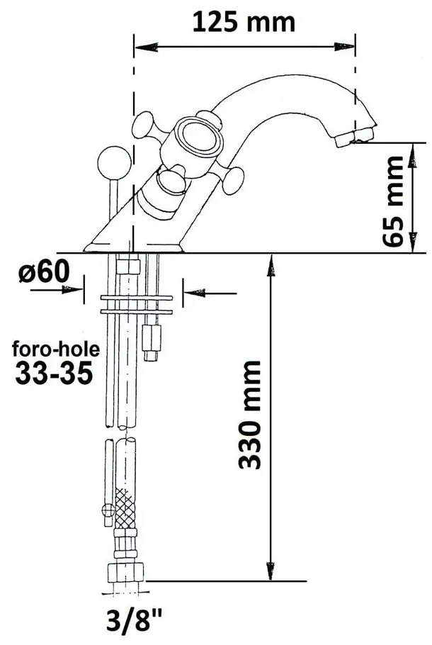 Stojančeková umývadlová batéria v bronzovej farbe Antea – Sapho