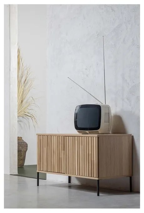 TV stolík v dekore duba v prírodnej farbe 100x56x44 cm Gravure – WOOOD