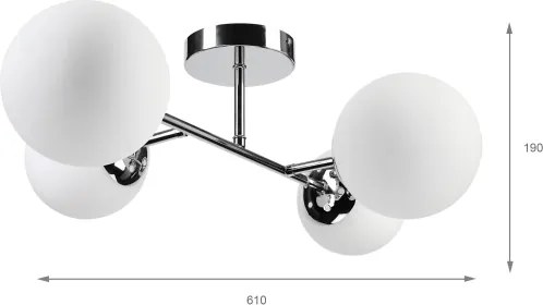 Brilagi - Prisadený luster MALONY 4xE14/20W/230V lesklý chróm