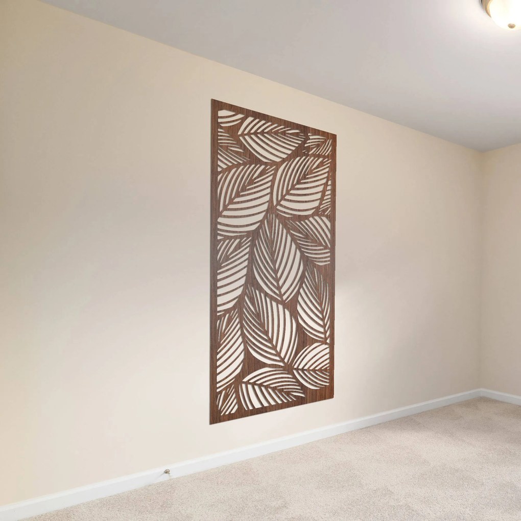 Drevená nástenná dekorácia List – tropický panelový obraz | LUFUS: HDF - Javor 40 x 20 cm 4478-94182 HDF0268