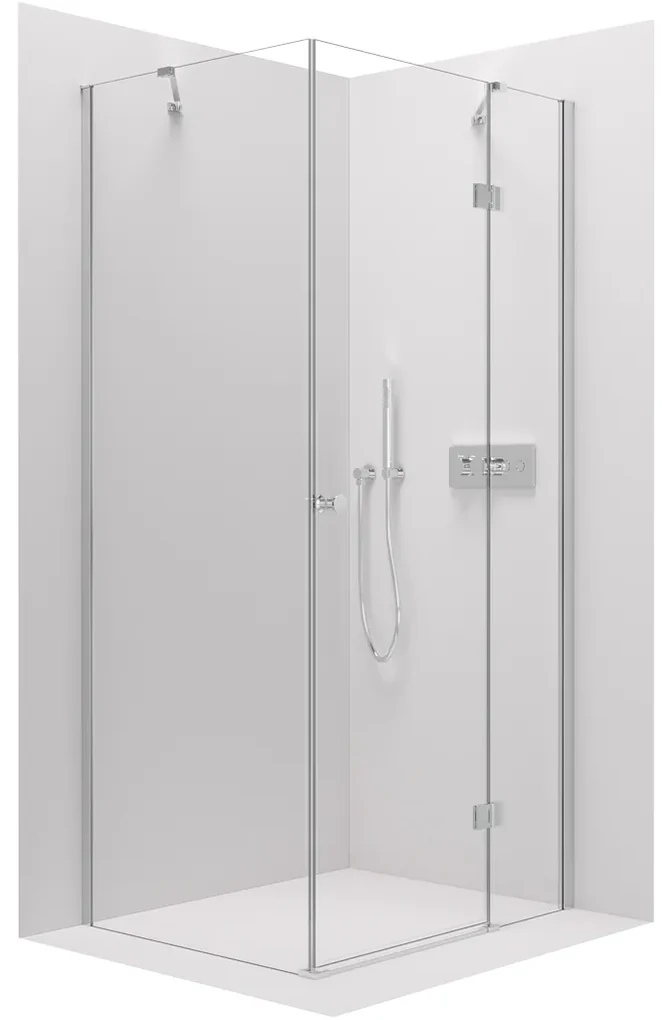 Cerano Marino, sprchovací kút 90(dvere) x 100(stena) x 190 cm, 6mm číre sklo, chrómový profil, CER-CER-422769