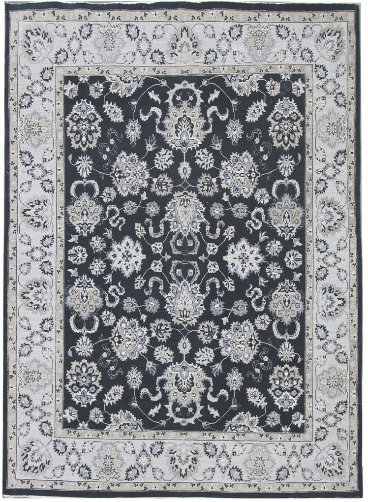 Ručne viazaný kusový koberec Diamond DC-98 JN Black / ivory, 305x425, čiernobiela, chodba / predsieň, Diamond Carpets India