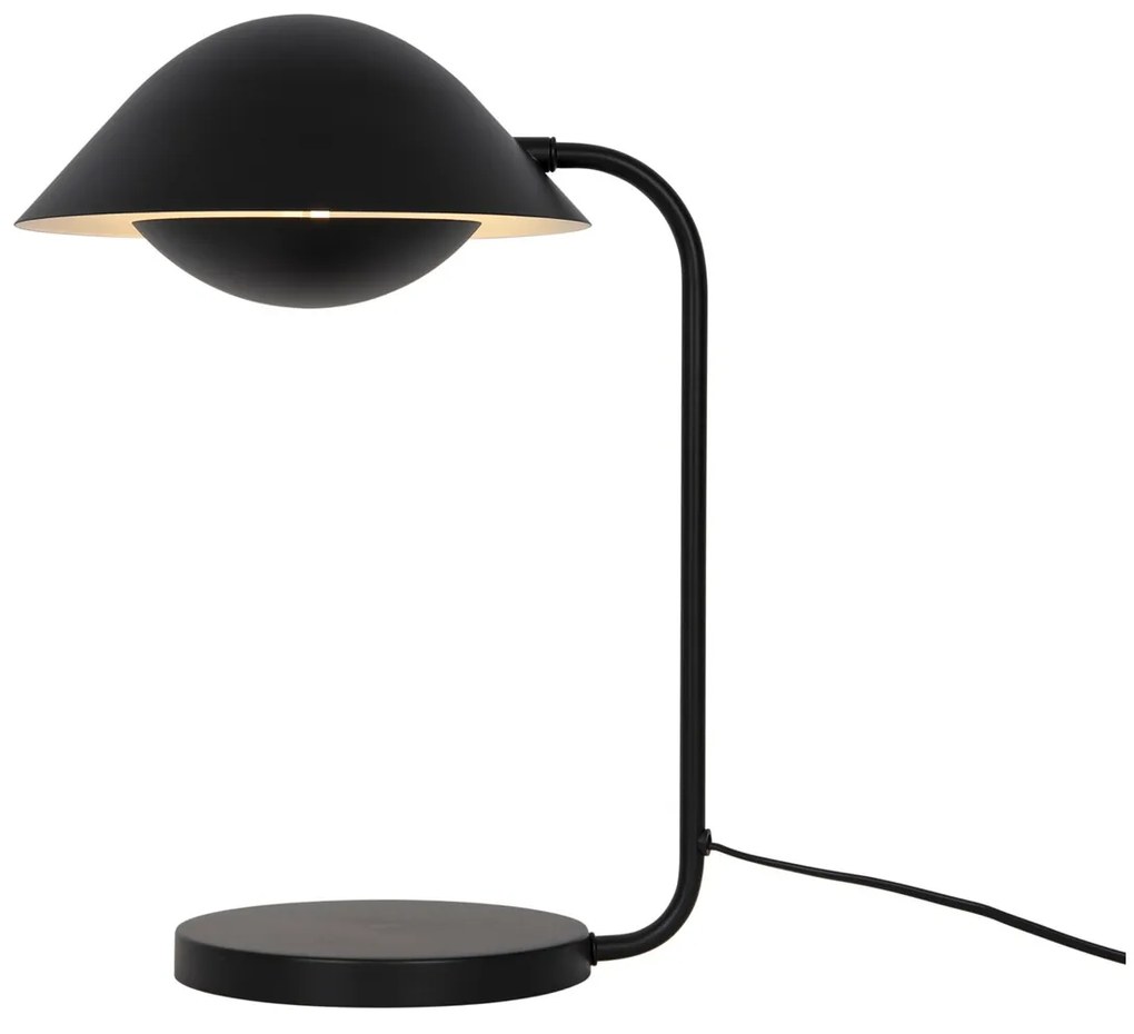 NORDLUX Dizajnová kovová stolová lampa FREYA, 1xE14, 40W, čierna