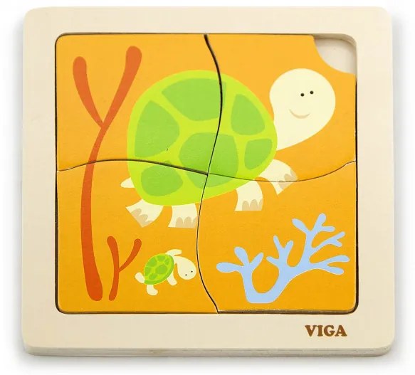 Puzzle na podložke Viga 50143 korytnačky