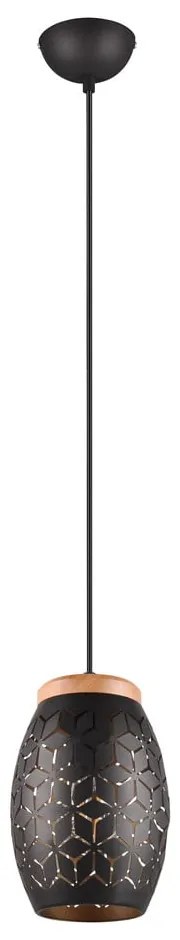 Čierne závesné svietidlo ø 15 cm Bidar – Trio