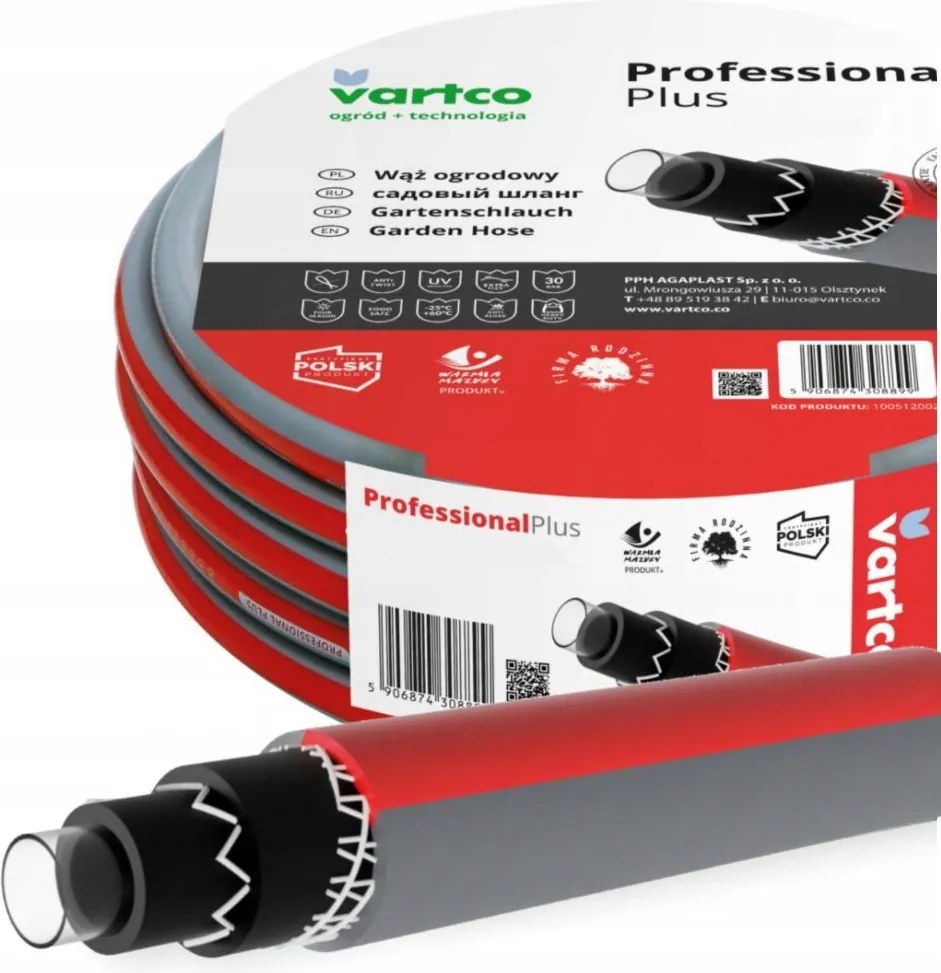 Záhradná hadica 3/4" 50 mb 6-vrstvová Professional Plus Vartco