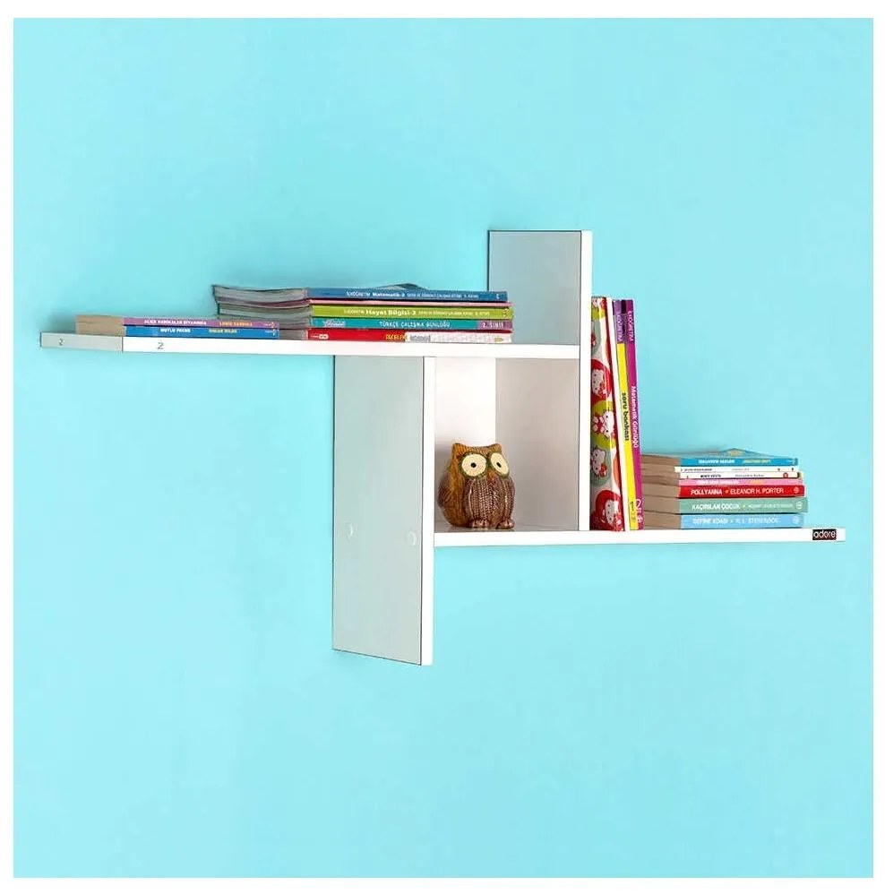 Nástenná polica 50x100 cm lesklá biela