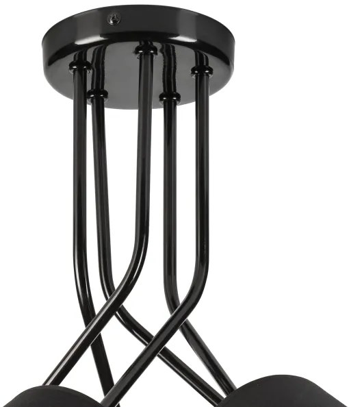 Luster na tyči IRMA 5xE27/60W/230V čierna