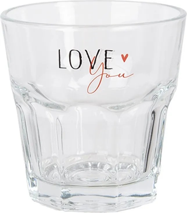 Pohárik so srdiečkom Love you Heart & Smile - Ø 8*8 cm / 200 ml