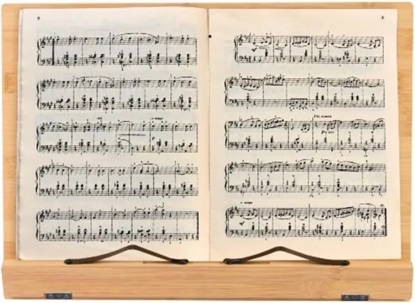 Stojan na knihy, bambus, 39 x 28 x 4,2 cm