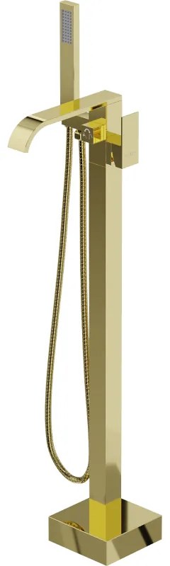 Mexen Lava, voľne stojaca vaňová batéria, zlatá lesklá, 752433-50