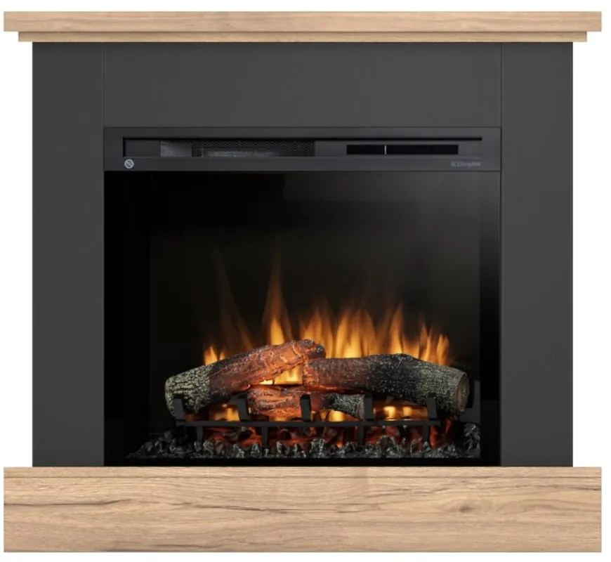 Elektrický krb Jukon 28 čierny/dub