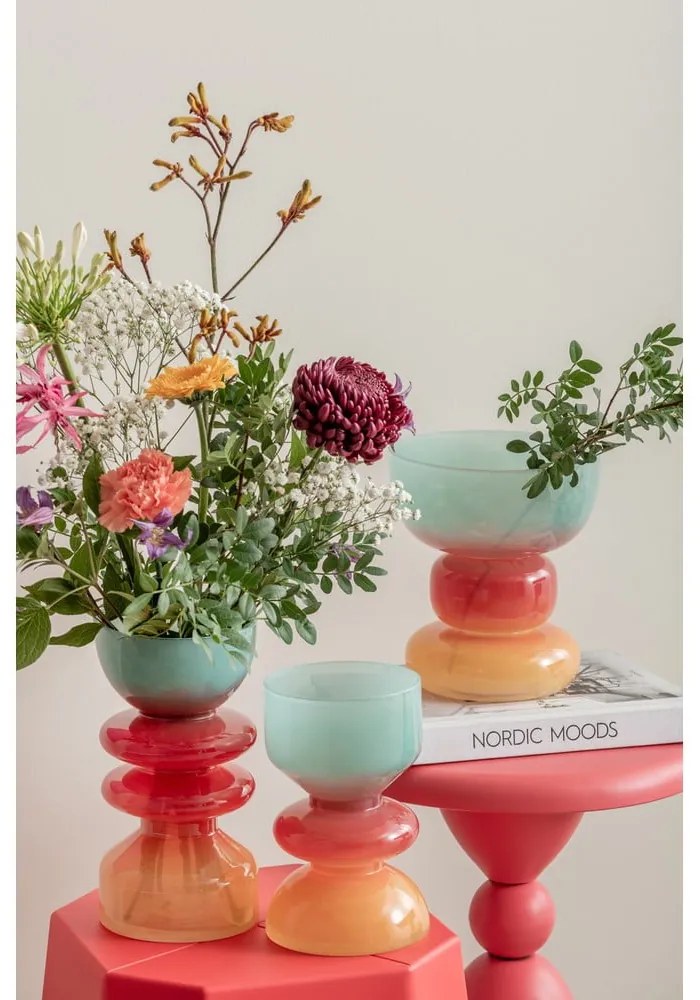 Červená/modrá sklenená váza (výška 20,5 cm) Summer Vibes – PT LIVING