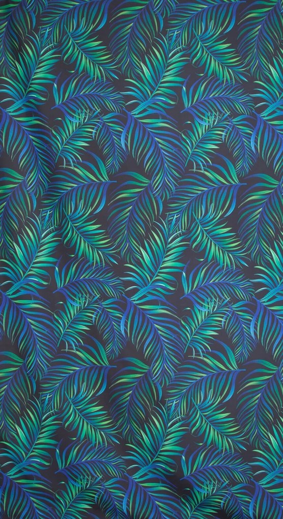 ZÁVES NA KRÚŽKOCH PALMS 01 140X250 CM VZOROVANÁ