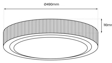 LED Stropné svietidlo MIRI LED/34W/230V pr. 49 cm