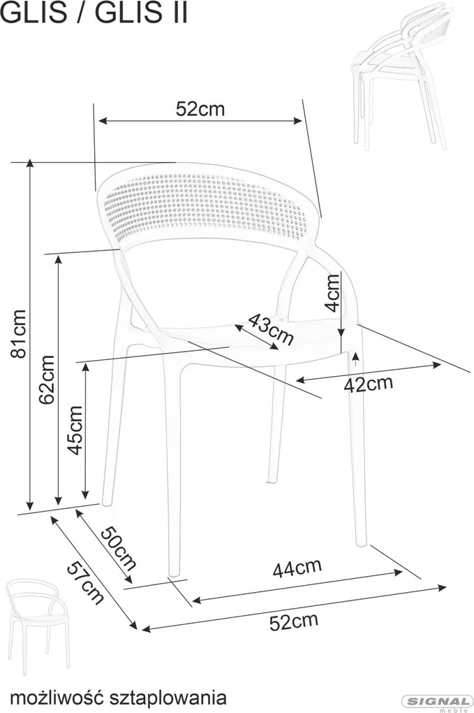 SI Stolička Glis II béžová