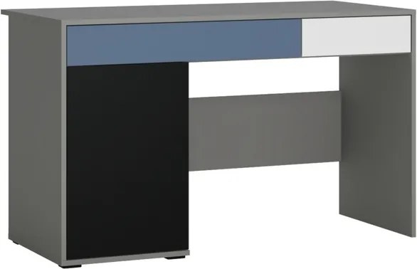 Sconto Písací stôl LASER modrá/sivá