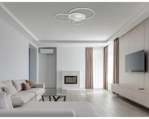 Globo 48466-70A - stmievateľné LED stropné svietidlo INVERTINA LED/70W/230V strieborné + diaľkové ovládanie