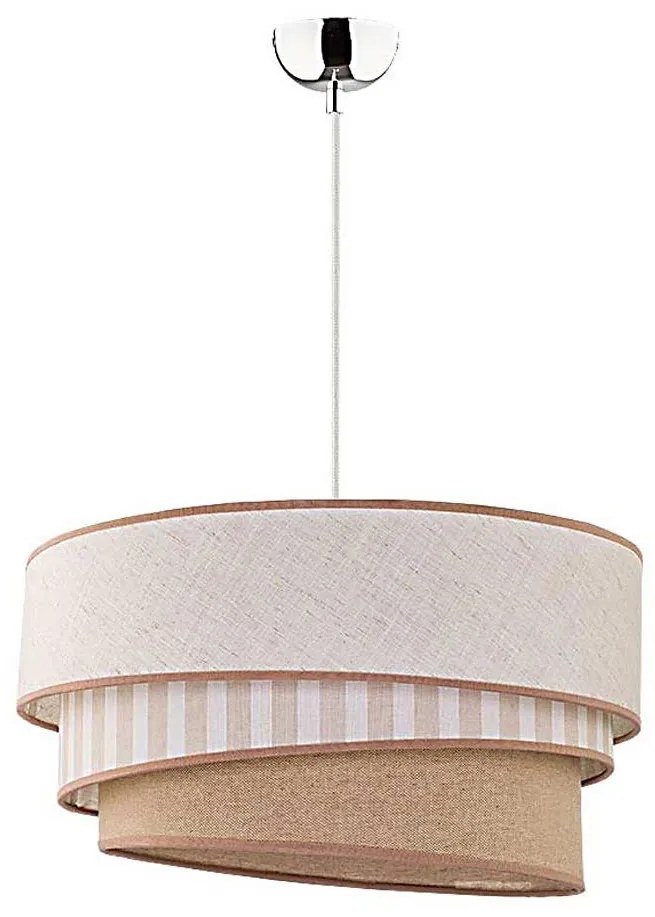 Duolla - Luster na lanku TRIO 1xE27/40W/230V pr. 45 cm béžová/hnedá