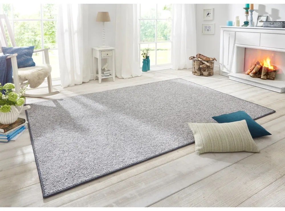 Sivý behúň 80x300 cm Wolly – BT Carpet