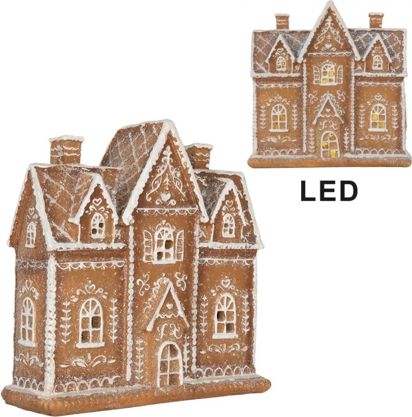 Perníková LED chalúpka Gingerbread Cott - 21*8*20 cm